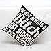 LEIOH Decorative Cotton Linen Square Funny Printed Bitch Pattern Throw Pillow Case Cushion Cover 18 x 18 Inches