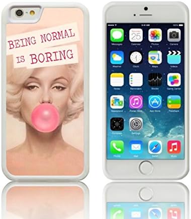 iPhone 8 Case, iPhone 7 Case, [WHITE] 'Normal Boring' Marilyn Monroe Silicone Case for Apple iPHONE 7 & iPHONE 8