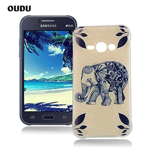 OuDu Silicone Case for Samsung Galaxy J1 ACE SM-J110 Soft TPU Rubber Cover Flexible Slim Case Smooth Lightweight Skin Ultra Thin Shell Creative Design Cover - Lovely Elephant