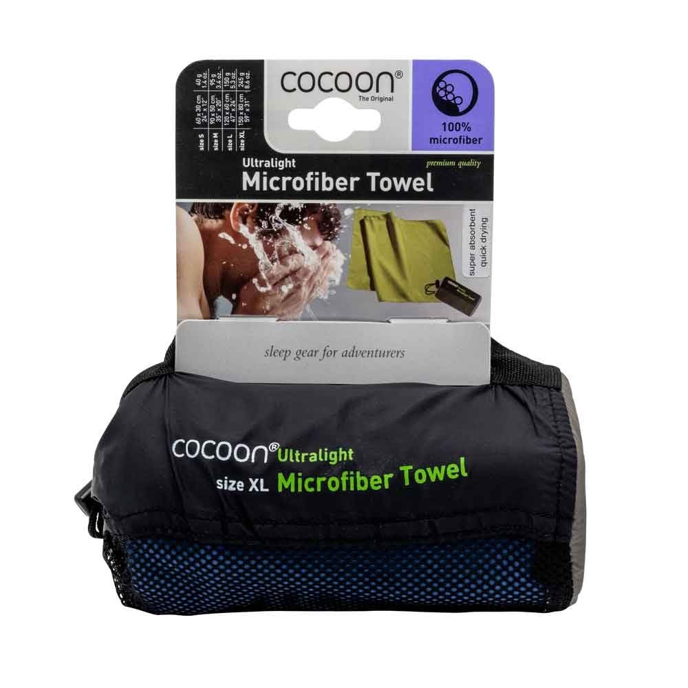 Cocoon ultralight - lightweight microfibre hand towel, Adult (Unisex), fjord blue, XL