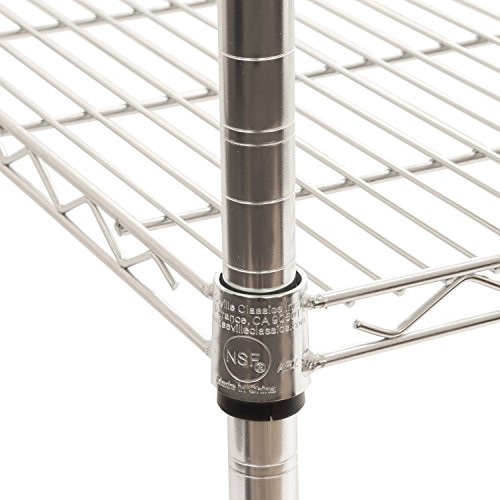 Seville Classics UltraDurable Commercial-Grade 5-Tier NSF-Certified Steel Wire Shelving with Wheels, - //coolthings.us