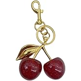 AWIWTOBQ Cherry Bag Charm Purse Charms Keychain- Car Cherry Accessories keychians Gifts for Women Mother's Day Gifts Valentine Accessory Christmas Birthday Valentine's Day Anniversary Love