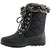 DailyShoes Women's Comfortable Round Toe Flat Ankle High Eskimo Winter Fur Snow Boots