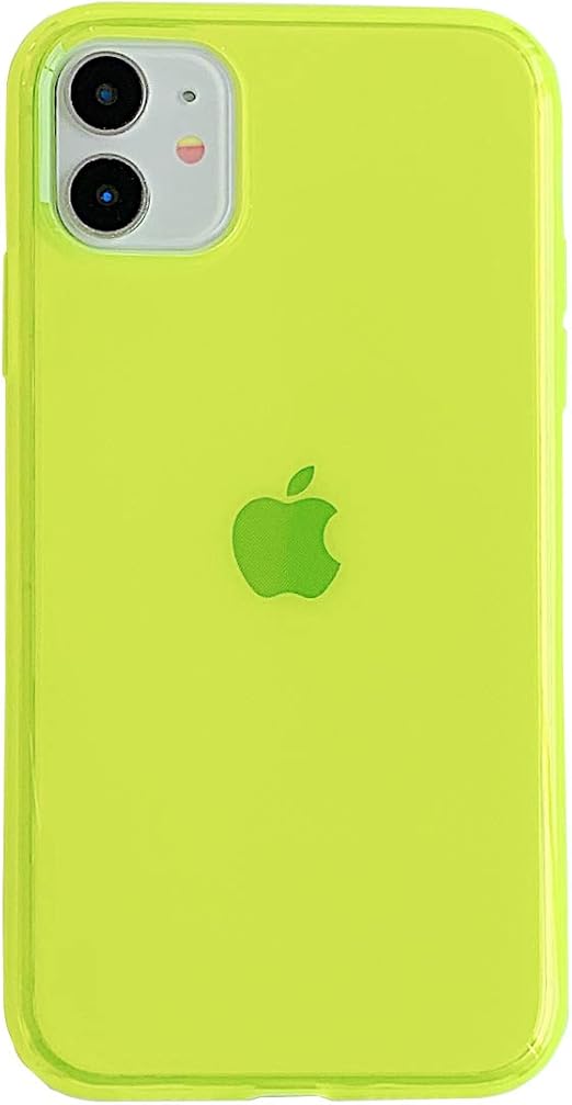 Amazon Com Clear Iphone 11 Pro Max Case 6 5 Inch Shockproof Green Neon Iphone 11 Pro Max For Women Tpu Silicone Phone Shell Case For Iphone 11 Pro Max 6 5 Inch