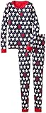 Hatley Little Boys' Two Piece Star-Print Henley Top and Pant Pajama Set