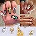 Crystal Nail Decoration Bow Elegant Flower Jewelry Silver Strass Charms Drop Reindeer Design For Nails 18pcs Assorted