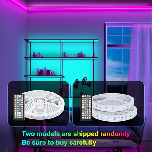 Mexllex LED Strip Lights 30M, Music Sync Color Changing RGB LED Strip with Remote, Sensitive Built-in Mic, App Controlled LED Lights, RGB LED Light Strip(APP+Remote+Mic)