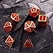 HESTYA 7 Pieces Metal Dices Set Game Polyhedral Solid Metal Dice Set with Storage Bag for Role Playing Game Math Teaching