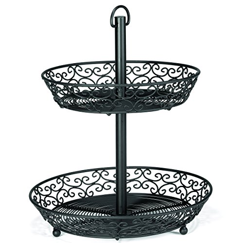 Tablecraft (BKT2A) 2 Tiered Display Basket - Mediterranean Series