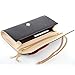 SHOW STORY Dazzling Women's Girls Bow Two Tone Flap Clutch Bag Evening Bag With Detachable Chain,FB90014