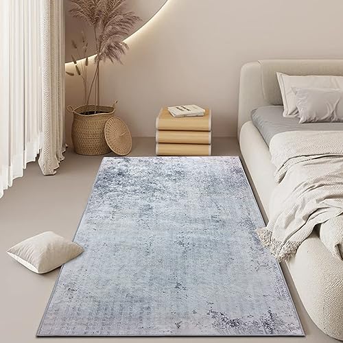 Leesentec Runner rugs Area rugs Non-Slip Runner for Entryway Bedroom Living Room Hallways Long Kitchen Runner Rug Washable Rubber Back Carpet Rug Floor Mat (Light Grey/Brown, 80 x 300 cm)