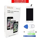 General Replacement LCD screen Display Touch Screen Digitizer Frame Assembly Full Set with 6pcs Free Tools for iPhone 6 (White) (white)