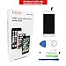 Replacement LCD screen Display Touch Screen Digitizer Frame Assembly Full Set with 6pcs Free Tools for iPhone 6 (White)