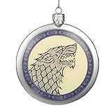 Game of Thrones House Stark Direwolf Blow Mold Christmas Ornament