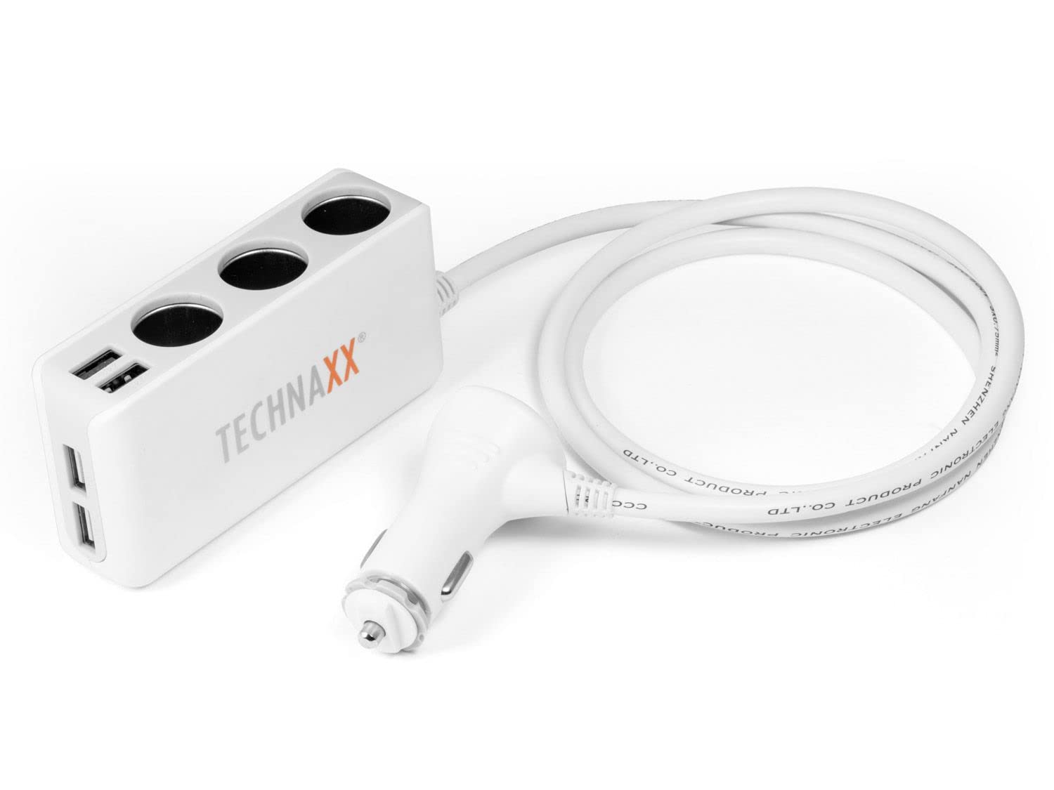 Technaxx car charger, 4x USB port, 3x socket (TE11)