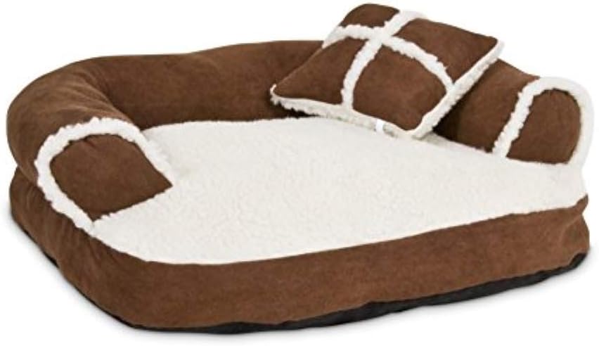 Petmate Aspen Pet Sofa Bed with Pillow for Comfort and Support - One Size - Assorted Colors: Pet Supplies