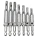 Center drill bits，DRILLPRO door Self-centering hinge Hole Opening Drill Bit Set Wood working Tool 5mm,5/64'', 7/64'',9/64'', 11/64'', 13/64'' ,1/4'' .