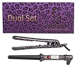 Bebella Dual Gift Set with 18-25mm Professional Clipless Hair Curling Iron and Professional 1.25