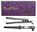 Bebella Dual Gift Set with 18-25mm Professional Clipless Hair Curling Iron and Professional 1.25