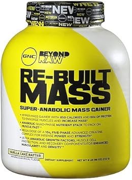 Amazon Com Gnc Beyond Raw Gnc Beyond Raw Re Built Mass Vanilla Cake Batter 6 Lb Quantity Of 1 Health Personal Care