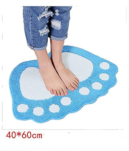 Blue 40 X 60 Cm Shanna Non Slip Bath Mat Bathroom Shower Rugs Area Rugs Carpet Cute Big Feet Absorbent Doormat Floor Mat Living Room Sofa Cushion Foot Pad Rug By Bath