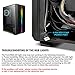 darkFlash T20 ATX Mid-Tower Desktop Computer Gaming Case USB 3.0 Ports Tempered Glass Windows with 1pcs 120mm LED Rainbow Fan Pre-Installed (Black)