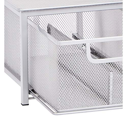 Amazon Basics Mesh Sliding Basket Drawer Storage Shelf Organizer