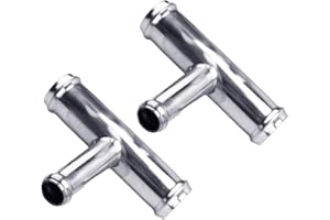 VI5GKE 2pcs 1x1x5/8" T Shape Tee Heater Hose Fitting 25mm 25mm 16mm Connector Adapter Reducer