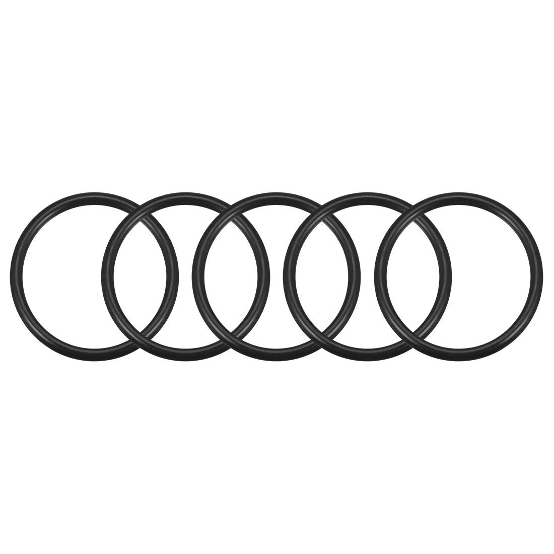 sourcing map Nitrile Rubber O-Rings 47mm OD 40mm ID 3.5mm Width, Metric Nitrile Rubber Sealing Gasket for Automotive Machine Plumbing, Pack of 5