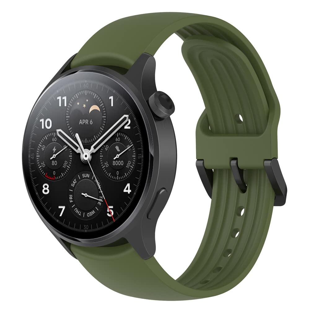 Tyogeephy Bracelets Compatible with Xiaomi Mi Watch S1 Pro/S1 active Watchband,Adjustable Silicone Sports Strap, Replacement Wristband Wrist Strap Stainless Steel Clasp for Mi Watch S1 Pro