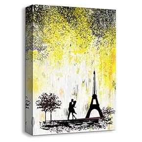 Canvas Wall Art-Romantic Rainy Day-Canvas Prints Home Artwork Decoration for Living Room,Bedroom - 12x18 inches
