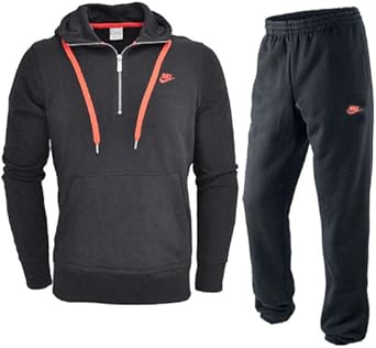 nike tracksuit black orange