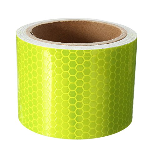 C-FUNN 10FT Fluorescent Yellow Reflective Safety Warning Conspicuity Tape Film Sticker