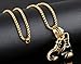 Hamoery Men Punk Stainless Steel Boxing Gloves Chain Pendant Necklace