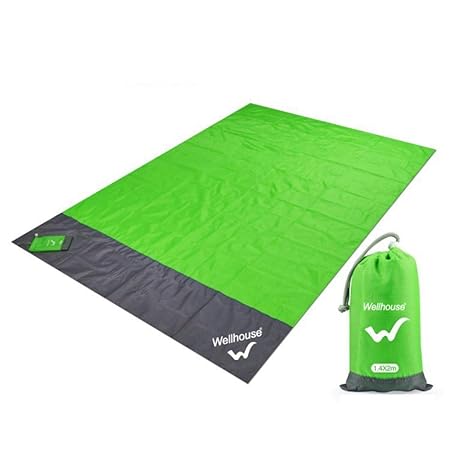 Kisshes 140x200cm Wasserdicht Ultraleicht Picknickdecke Isomatten Waschbar Stranddecke Sandabweisend Outdoor Camping Picknick