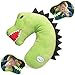 Tulatoo Dinosaur Travel Pillow - The fiercest Travel Neck Pillow and Kids Travel Pillow - Can be Used as a seat Belt Pillow for Kids, Kids car Neck Pillow, Seatbelt Pillow