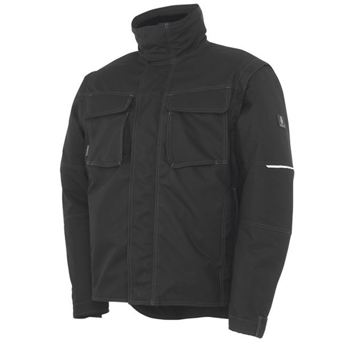 Mascot 10235-194-09 Macon Industry Detachable Pile Lining Water Repellent Winter Jacket, Size M, Black