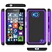 Lumia 640 Case, LK Lumia 640 Case [Drop Protection] Hybrid Dual Layer Armor Defender Protective Case Cover for Microsoft Lumia 640 (Purple)