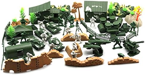 FDBF 90PCS Plastic Model Playset Toy Soldiers Action Figures Army Men Accessories