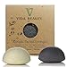 Konjac- Sponge-Authentic-Natural-Konjac-Bath-Sponge, 2pk100% Natural Bath Sponge, Exfoliating Bath Sponge, Deep Cleansing, Improved Skin - Facial Sponge, For Acne, Sensitive Skin