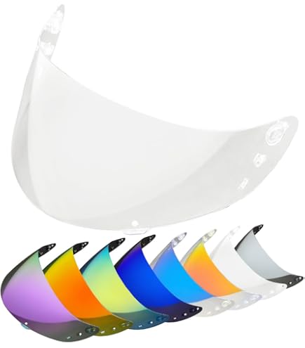 ICON IC04 Airframe Pro Airmada Airform Motorcycle Helmet Shield Uv Protection Motorcycle Visor Lens Helmets Accessories (Green-Blue) : Automotive