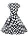 Dressystar DS1956 Women Vintage 1950s Retro Rockabilly Prom Dresses Cap-Sleeve M Navy White Dot B