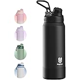 Magcheer 32oz Insulated Water Bottle| Double-Wall Vacuum Stainless Steel, Wide Mouth Design, Leak-Proof Reusable Bottle for Gym, Sports & Daily Hydration - Black