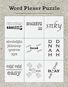 word plexer puzzle rebus puzzles word phrase games teasers book large print zamora sophia 9781089028604 amazon com books