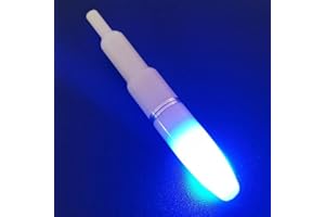 Vasiumic LED Glow Fishing Tip Lightstick with Clip – Fishing Bite Alarm Sea & Rock Rods, Waterproof Float Light, 56.5mm, Whit
