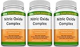 3 Bottles Nitric Oxide Complex 3500mg Per Serving L-Arginine HCL AAKG AKG Alpha Ketoglutarate Citrulline Malate 360 Total Tablets KRK Supplements