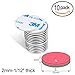 FEYG Neodymium Disc Magnets, 10Pcs Super Strong Rare Earth Magnets with 12Pcs Adhesive Backing, 1.26”D X 0.08”H for DIY Crafts, Fridge, Scientific Use