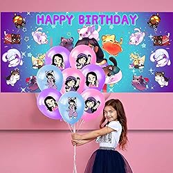 Aphmau Plushies Cat Party Supplies Decorations Cake