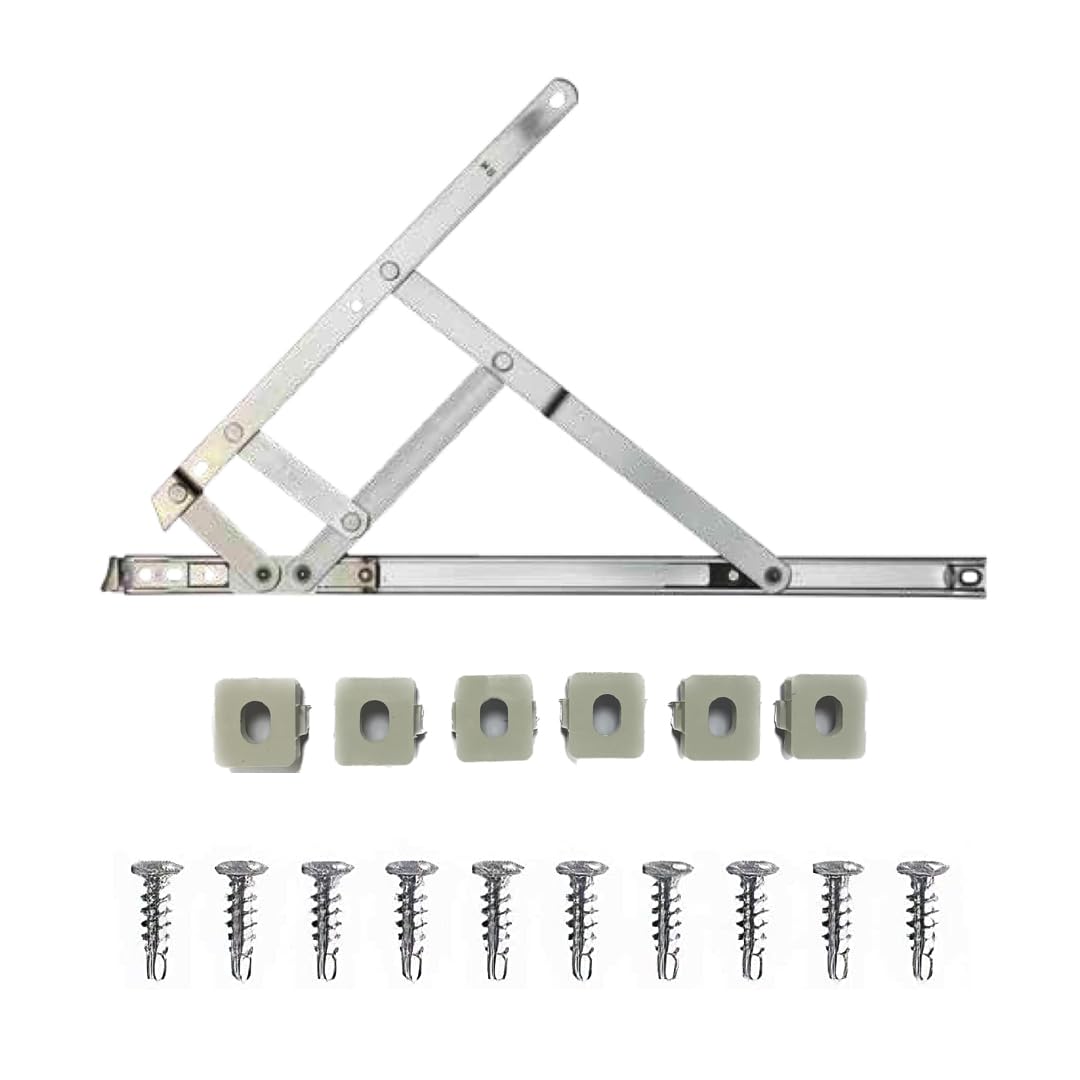 Genius® 12" (300mm) Retrofit UPVC Window Friction Stay Egress Easy Clean Hinges Side Hung (One Pair)