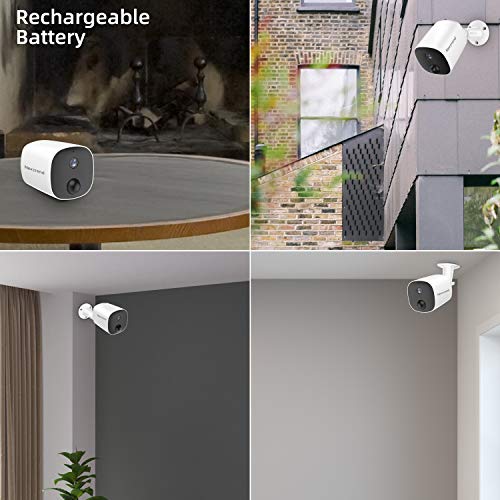 [10400mAh]Battery Operated Outdoor Wireless Security Camera,NexTrend 1080p Indoor WiFi IP Camera,6 Months Usage Survelliance Cameras w/Night Vision 2-Way Audio PIR Alert TF Card Slot for Home/Baby/Pet - Thumbnail 7
